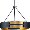 60W 5-Light Semi-Flush Mount Ceiling Fixture with Medium E-26 Base in Textured Black