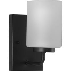 100W 1-Light Medium E-26 Vanity Fixture in Matte Black