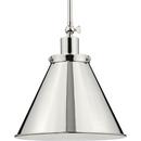 100W 1-Light Medium E-26 Incandescent Pendant Light in Polished Nickel