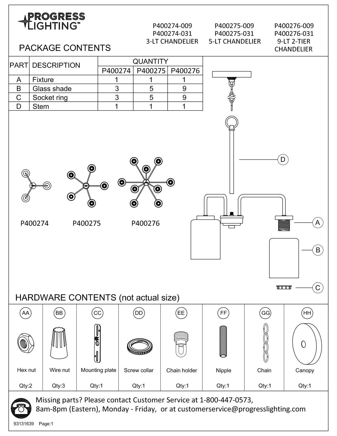 *CVR* MERRY 9-LIGHT MATTE BLACK ETC 