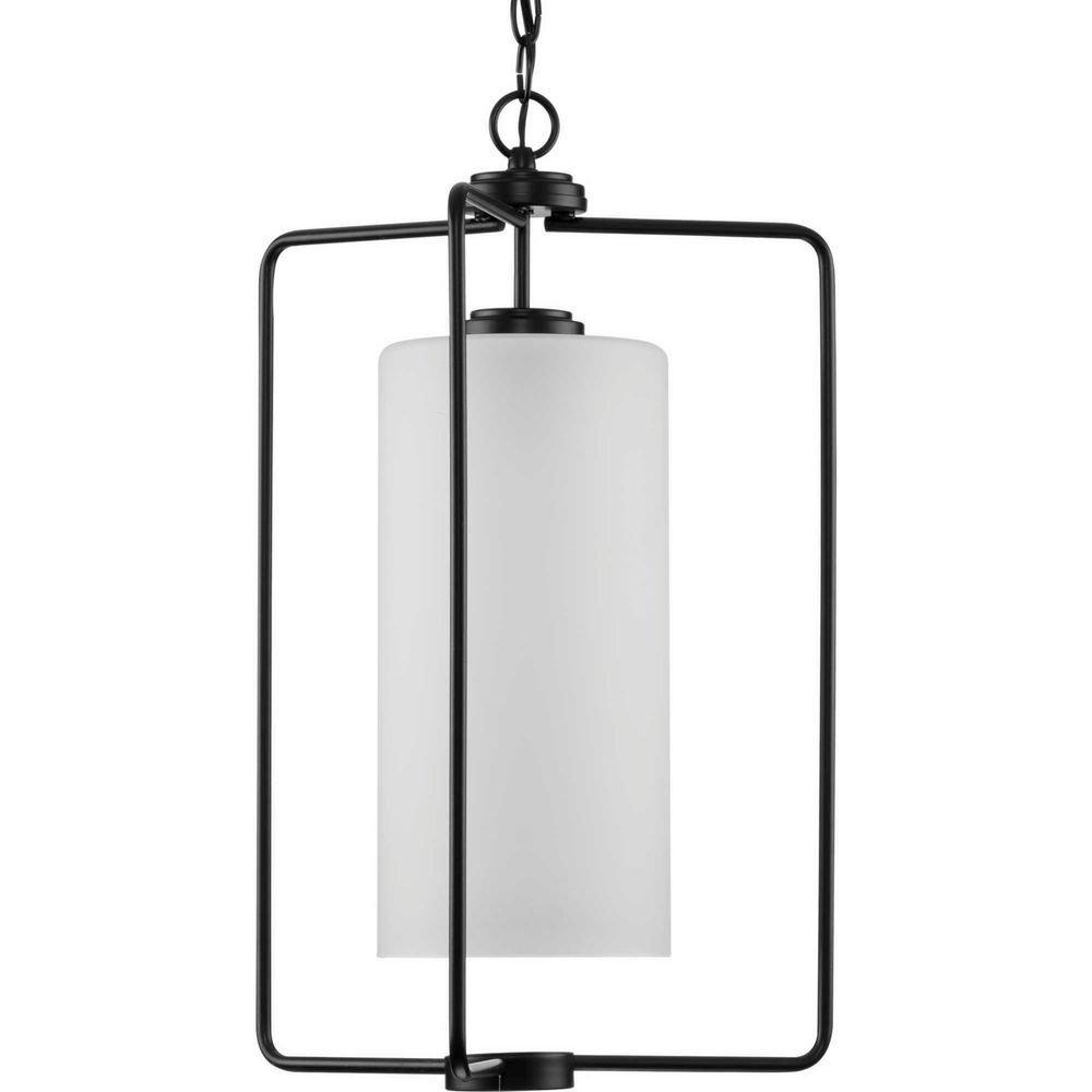 Progress Lighting Matte Black 100W 1-Light Medium E-26 Incandescent Pendant Light 