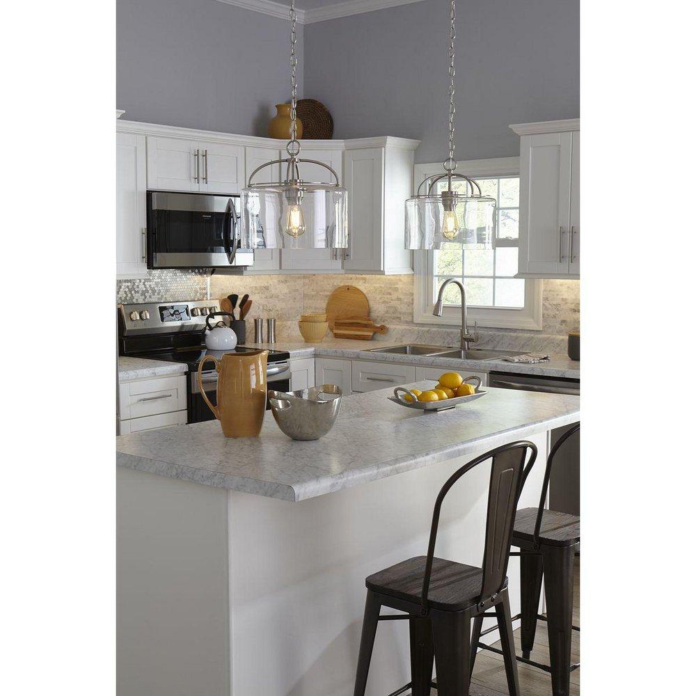 Progress Lighting Brushed Nickel 60W 1-Light Medium E-26 Incandescent Pendant Light 