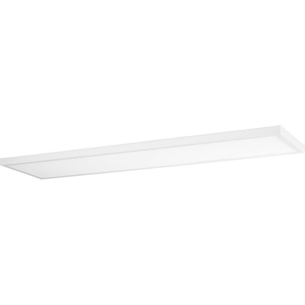Progress Lighting Satin White 47-3/4 x 1-3/16 in. 43W 1-Light LED Flush Mount Ceiling Fixture 