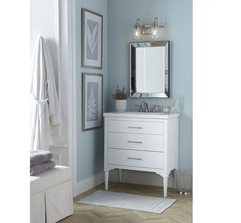 Progress Lighting Brushed Nickel 60W 2-Light Medium E-26 Vanity Fixture 