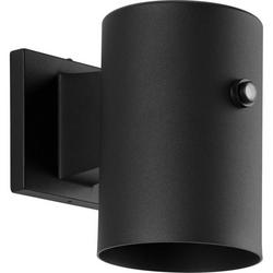 18.6W 1-Light 7-1/4 in. Outdoor Wall Sconce in Black