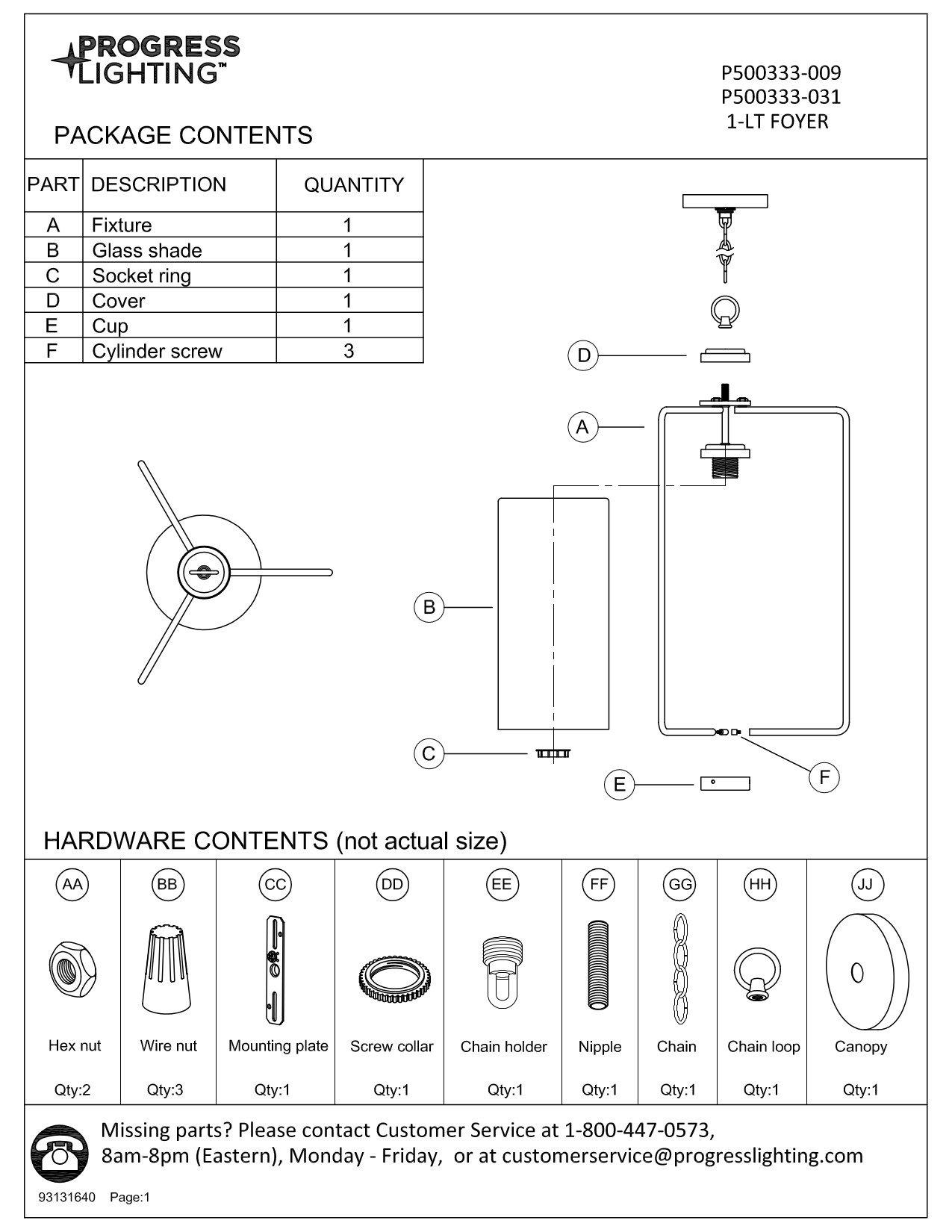 *CVR* MERRY 1-LIGHT BRUSHED NICKEL 