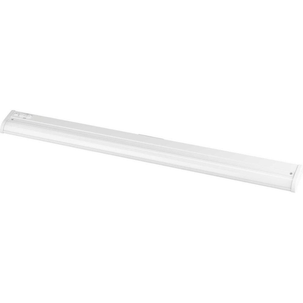 Progress Lighting Satin White 36 in. 11.5W 1-Light Integrated LED Under Cabinet Lighting 