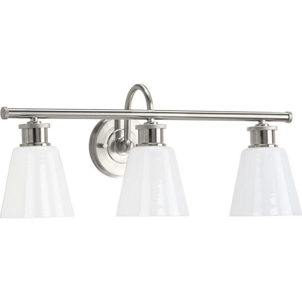 *CVR* ASHFORD 3-LIGHT BRUSHED NICKE 