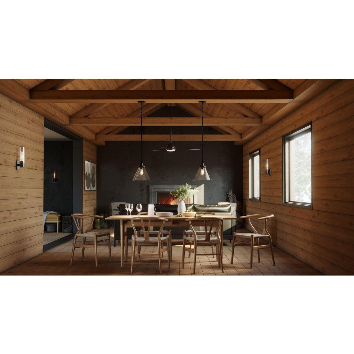 Progress Lighting Matte Black 60W 1-Light Medium E-26 Incandescent Pendant Light 