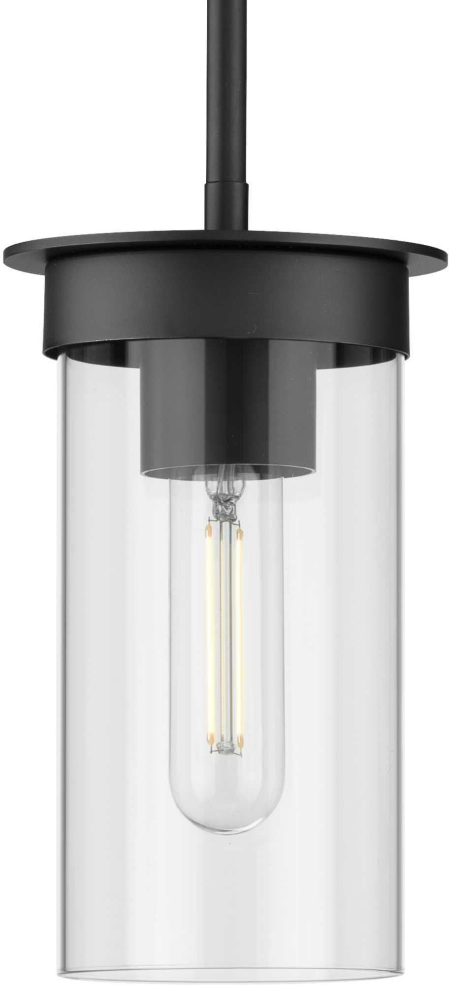 Progress Lighting Matte Black 60W 1-Light Medium E-26 Incandescent Pendant Light 
