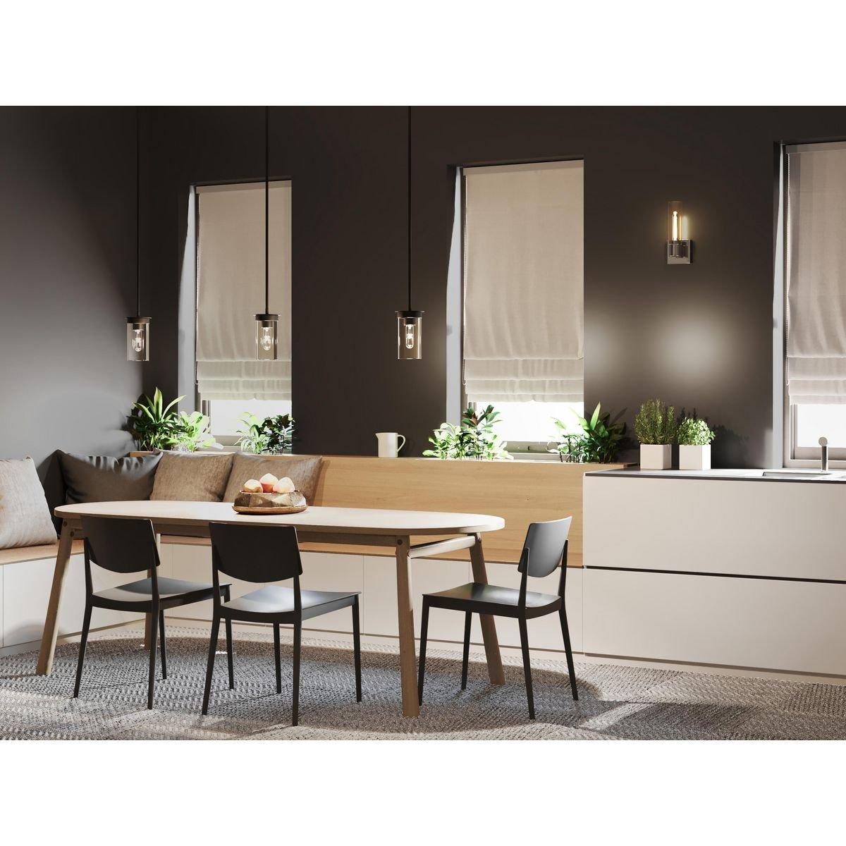 Progress Lighting Matte Black 60W 1-Light Medium E-26 Incandescent Pendant Light 