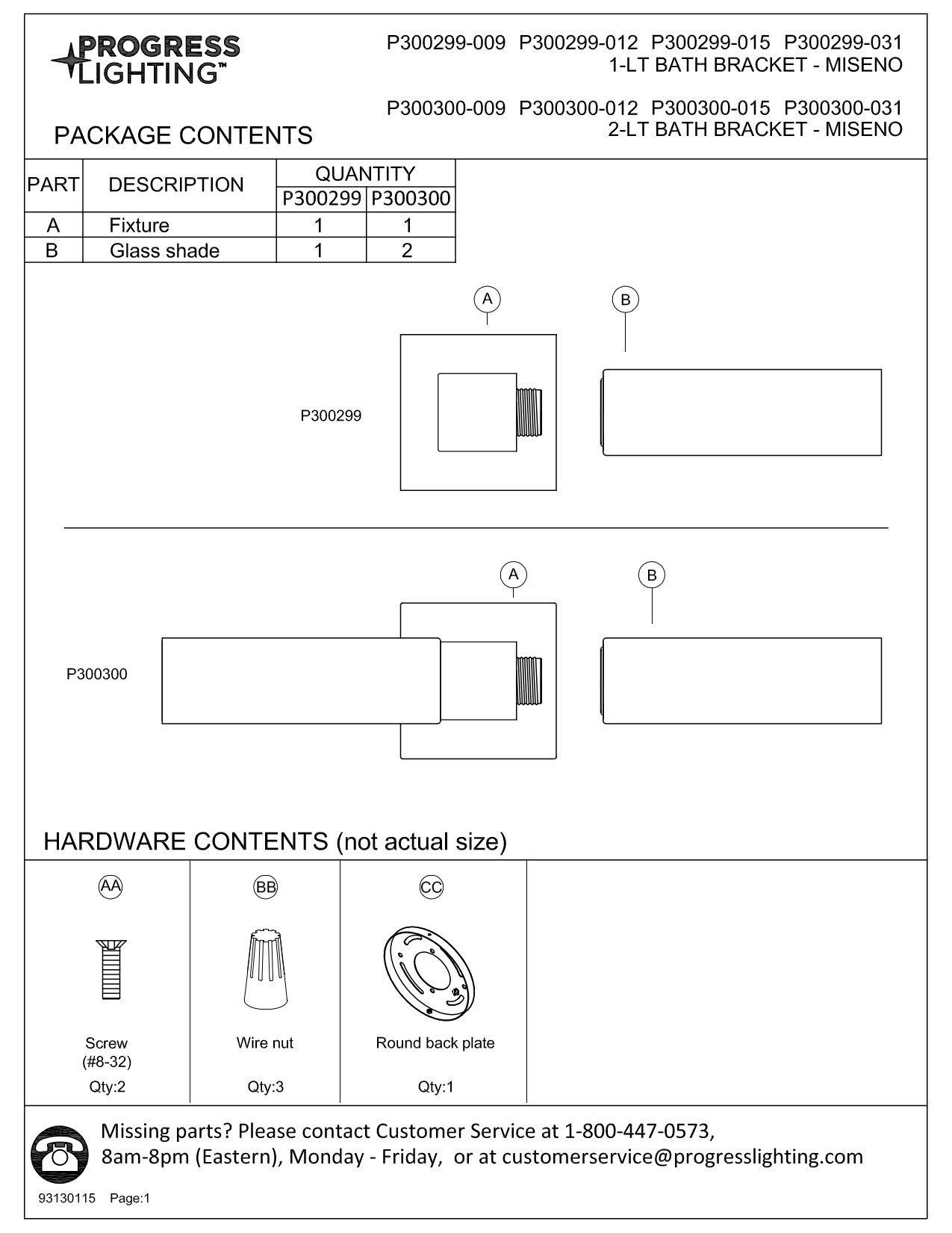 Progress Lighting Matte Black 60W 1-Light Medium E-26 Vanity Fixtures 