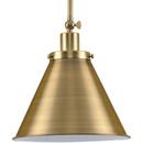 100W 1-Light Medium E-26 Incandescent Pendant Light in Vintage Brass