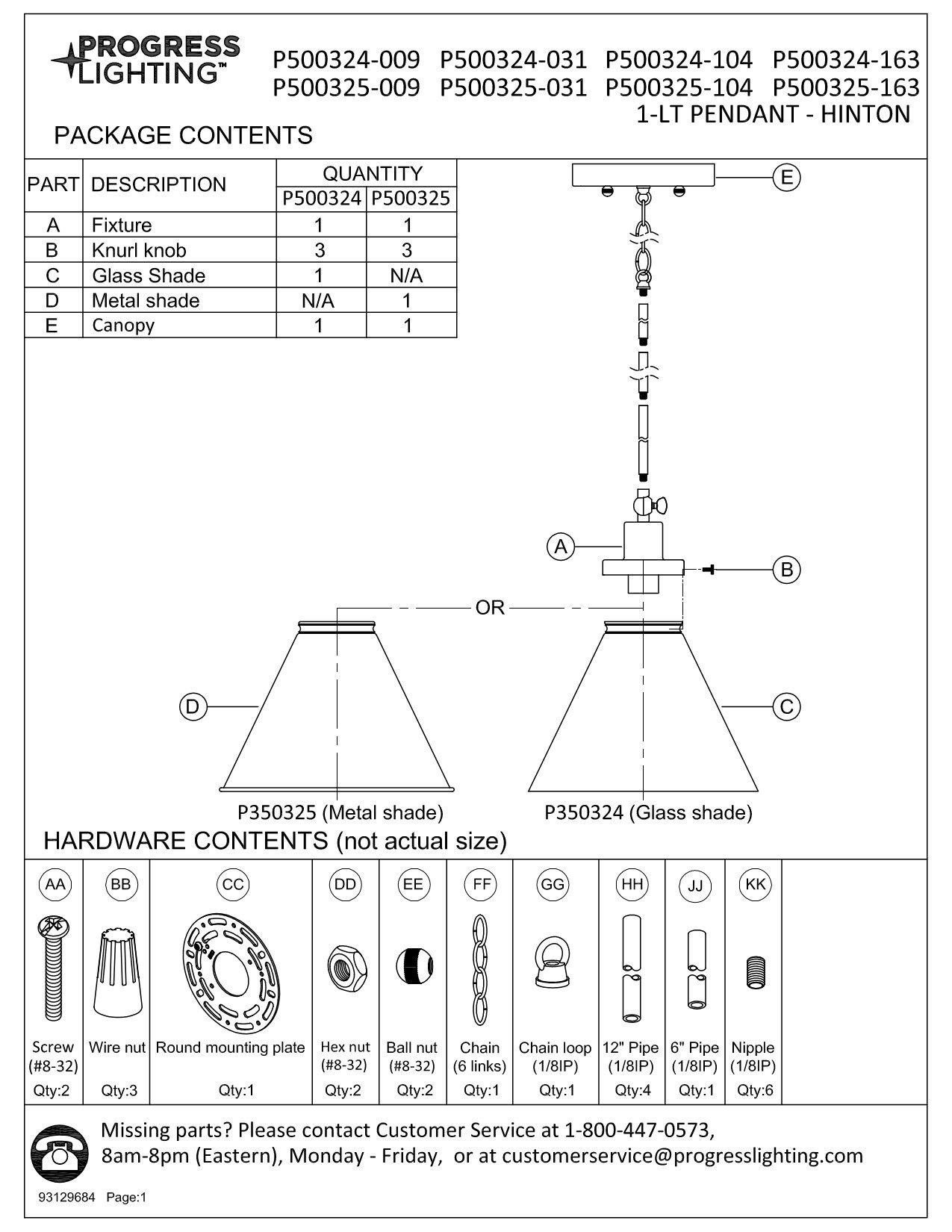 *CVR* HINTON 1-LIGHT BRASS VINTAGE 
