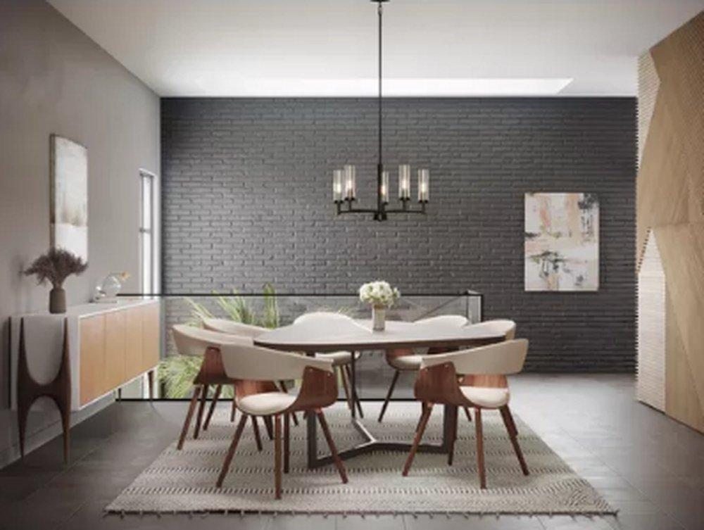 *CVR* KELLWYN 5-LIGHT MATTE BLACK C 