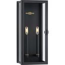 120W 2 Lights E12 Base Outdoor Wall Lantern in Textured Black 