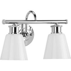 100W 2-Light Medium E-26 Vanity Fixture in Polished Chrome