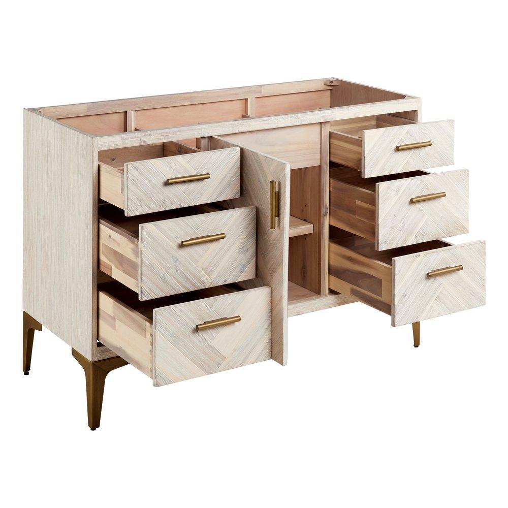 Signature Hardware Whitewash 48 in. Floor Mount Vanity 