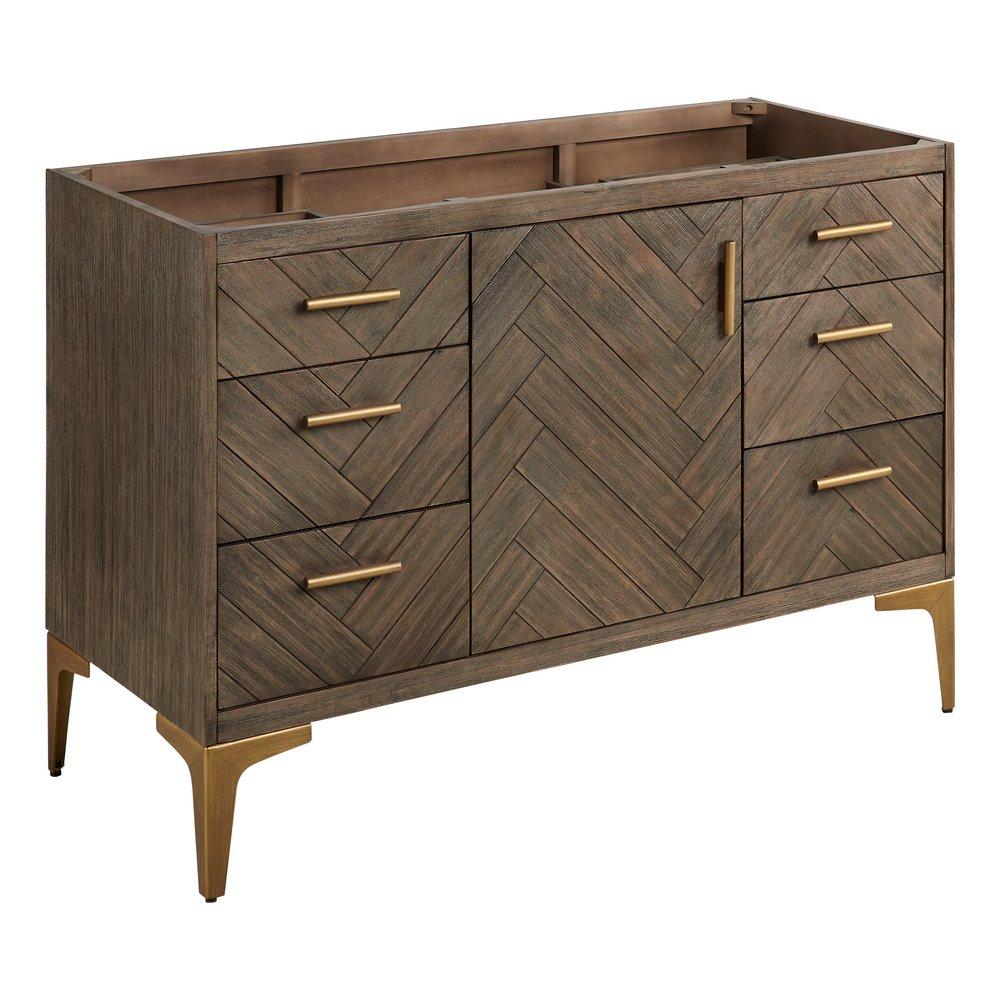 Signature Hardware Grey Wash 48 in. Floor Mount Vanity 