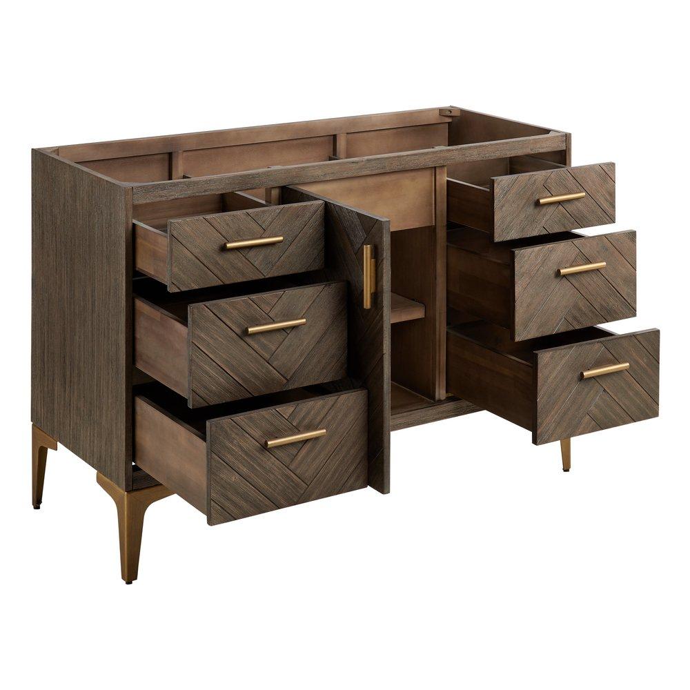 Signature Hardware Grey Wash 48 in. Floor Mount Vanity 