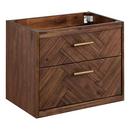 24 in. Wall Mount Vanity in Russet Brown