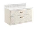 Signature Hardware Whitewash 36 in. Wall Mount Vanity 