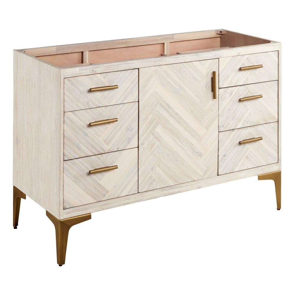 Signature Hardware Whitewash 48 in. Floor Mount Vanity 