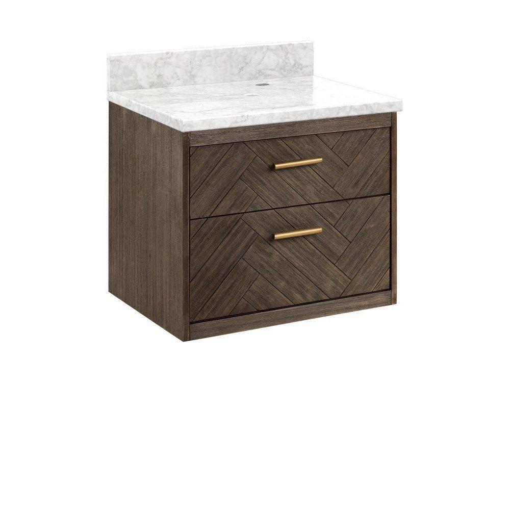 Signature Hardware Grey Wash 24 in. Wall Mount Vanity 