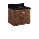 24 in. Wall Mount Vanity in Russet Brown