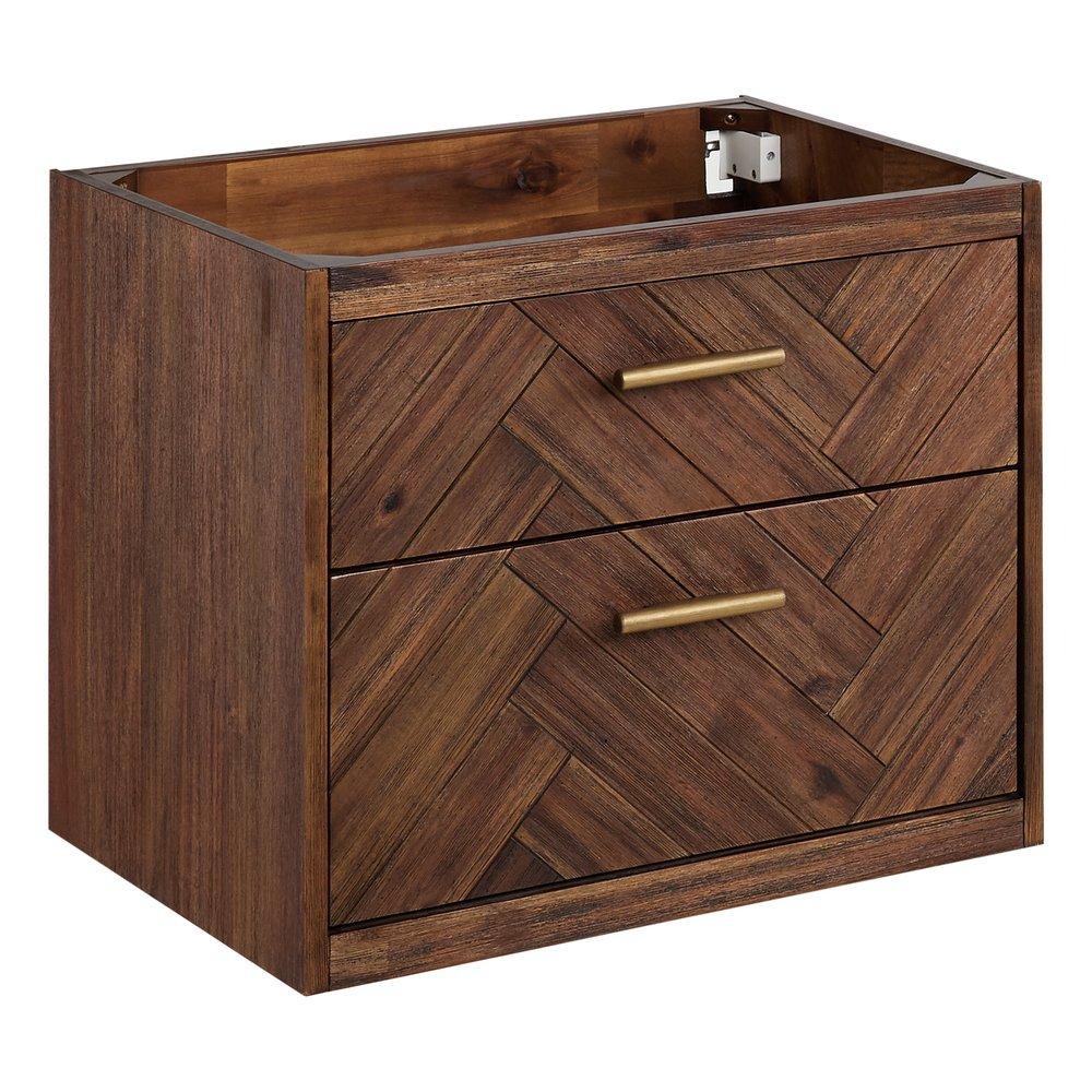 Signature Hardware Russet Brown 24 in. Wall Mount Vanity 