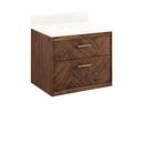 24 in. Wall Mount Vanity in Russet Brown