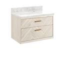 30 in. Wall Mount Vanity in Whitewash