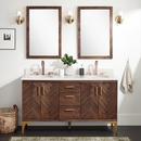 Signature Hardware Russet Brown 60 in. Floor Mount Vanity 