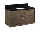 Signature Hardware Grey Wash 36 in. Wall Mount Vanity 