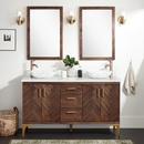 Signature Hardware Russet Brown 60 in. Floor Mount Vanity 