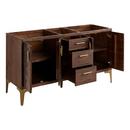 Signature Hardware Russet Brown 60 in. Floor Mount Vanity 