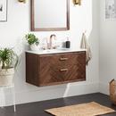 Signature Hardware Russet Brown 36 in. Wall Mount Vanity 