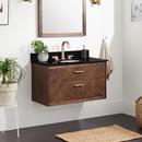 Signature Hardware Russet Brown 36 in. Wall Mount Vanity 