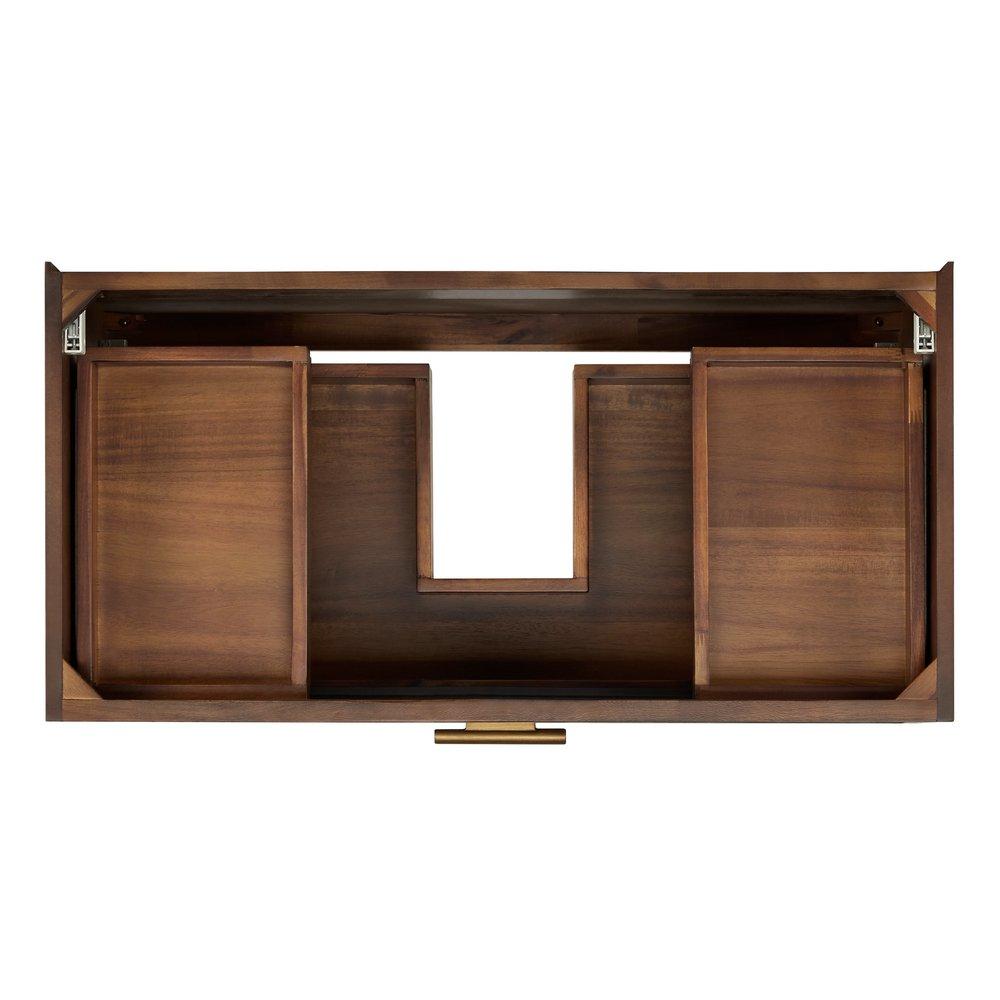Signature Hardware Russet Brown 36 in. Wall Mount Vanity 