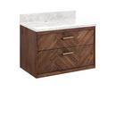 30 in. Wall Mount Vanity in Russet Brown