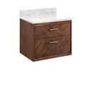 24 in. Wall Mount Vanity in Russet Brown