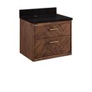 24 in. Wall Mount Vanity in Russet Brown