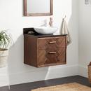 24 in. Wall Mount Vanity in Russet Brown