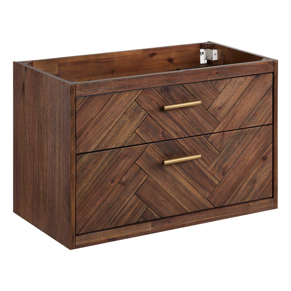 Signature Hardware Russet Brown 30 in. Wall Mount Vanity 