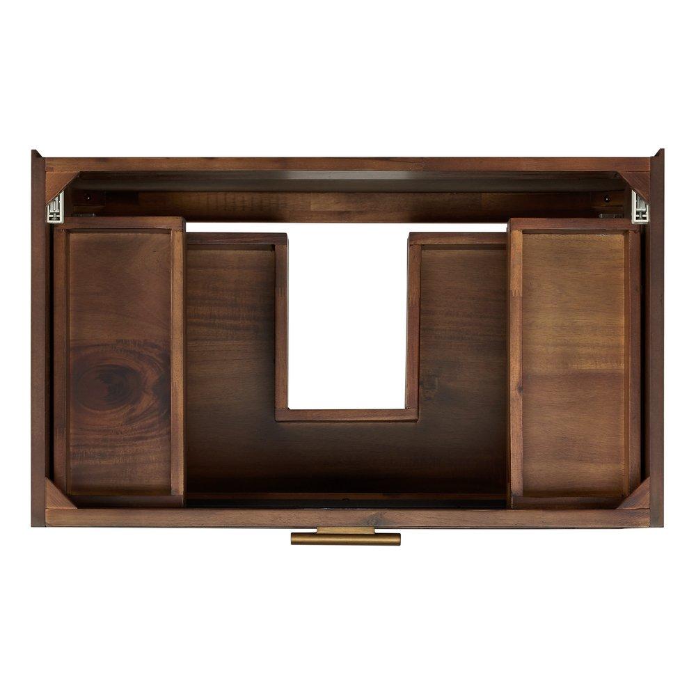 Signature Hardware Russet Brown 30 in. Wall Mount Vanity 
