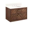 30 in. Wall Mount Vanity in Russet Brown