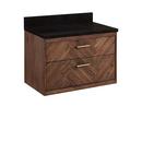 30 in. Wall Mount Vanity in Russet Brown