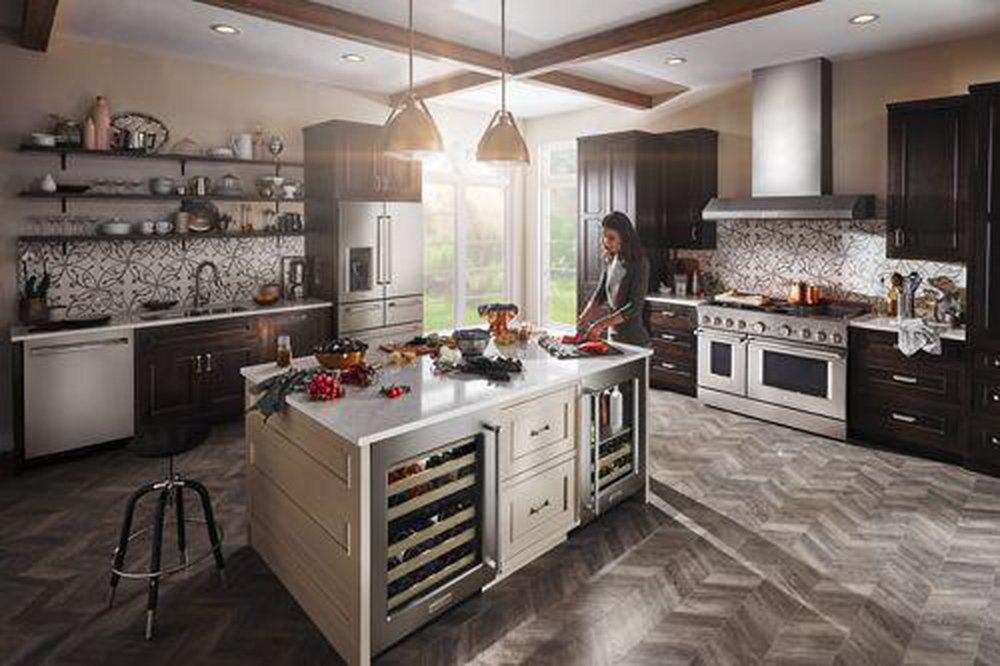 KitchenAid Stainless Steel 23-7/8 in. 14 Bottles Beverage Center 