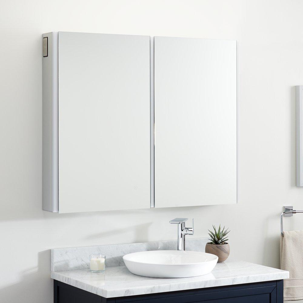 Signature Hardware Aluminum 39-1/2 x 32 in. Surface Mount Medicine Cabinet 