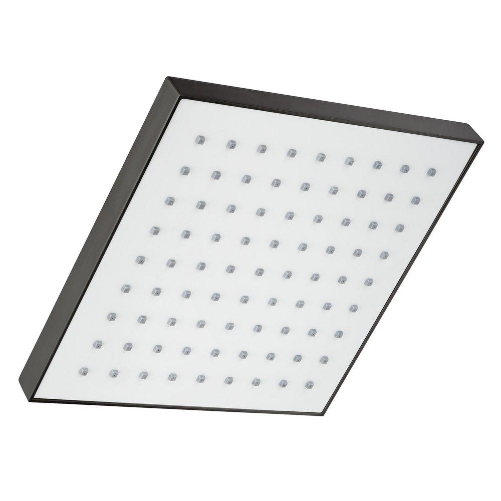 Miseno Flat Black Single Function Rain Showerhead 